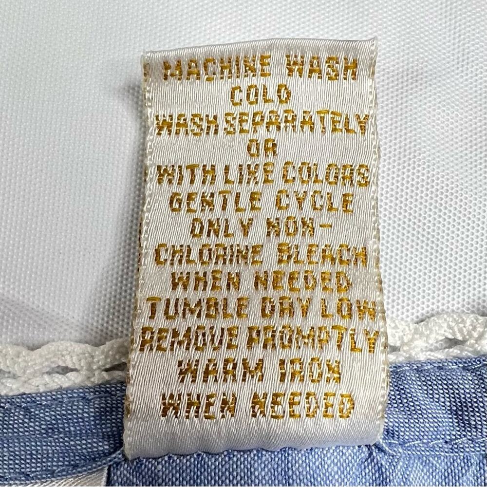 Gilligan O'Malley Nightgown XL Blue Chambray Y2K Cottagecore Prairie Ruffle VTG - Picture 7 of 8